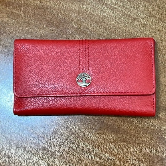 Timberland Leather Wallet Red - Picture 1 of 10